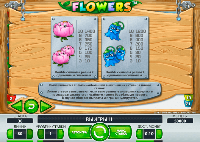 Flowers играть бесплатно на игровом автомате